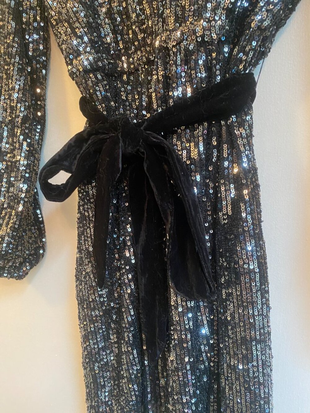 BB Dakota by Steve Madden Black/Silver Sequin Cocktail Dress Size MEDIUM â NWT - Picture 2 of 5